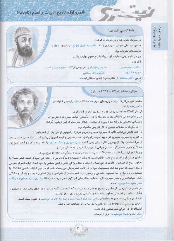 فهرست کتاب نیترو فارسی تیزهوشان ششم ابتدایی جلد دوم پویش